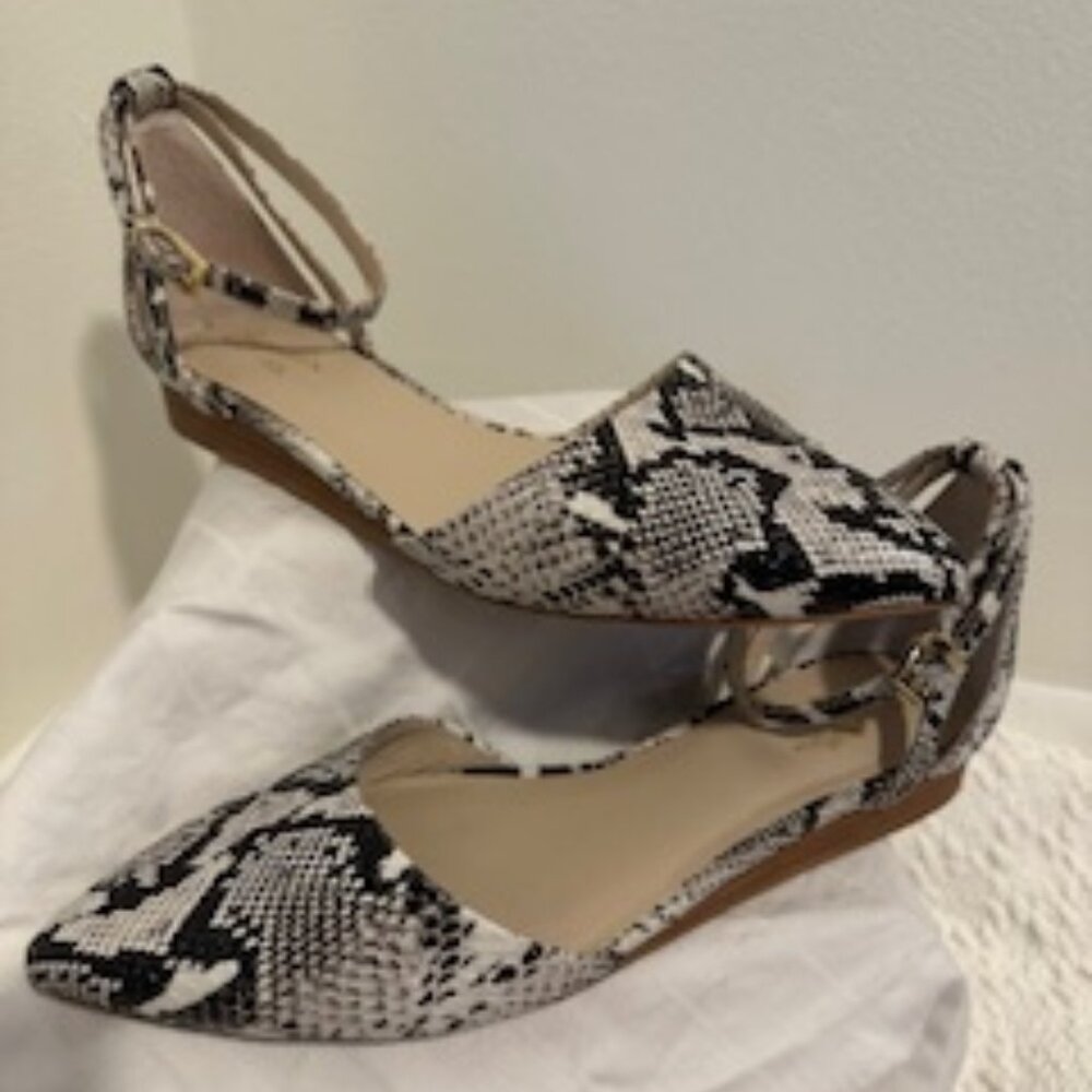 Seychelles Faux Snakeskin Flats